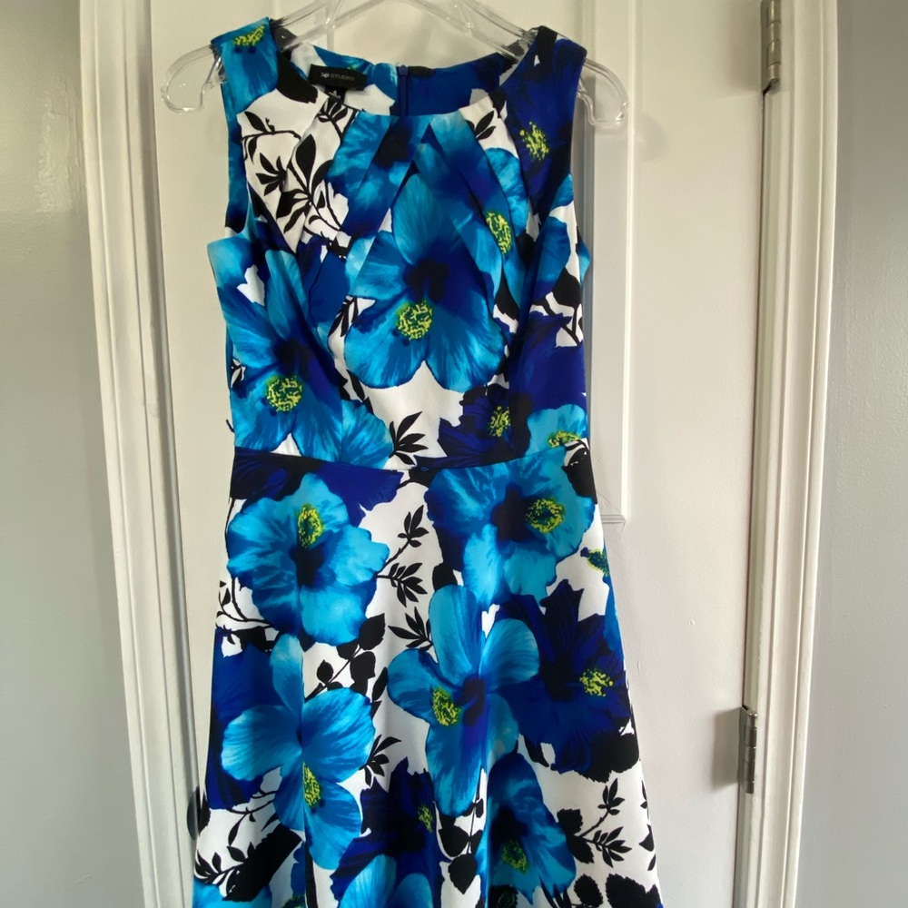 Knee-length, floral, sleeveless, size 6 Dress
